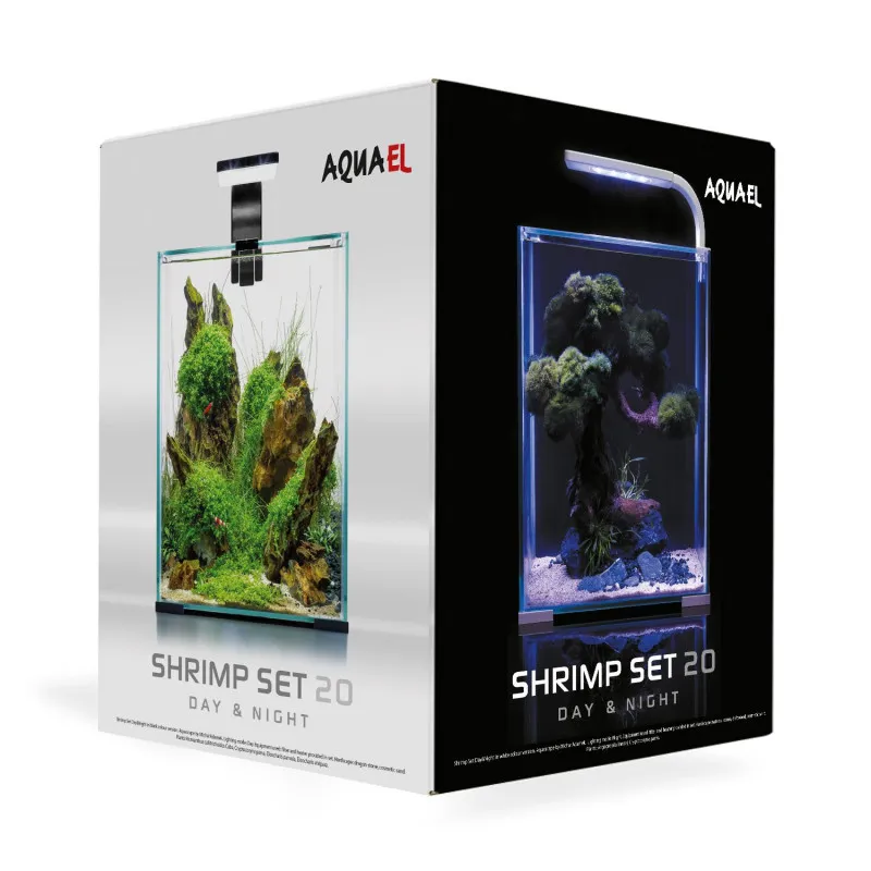 Shrimpset Day and Night 20 L 25x25x30 cm Hvid
